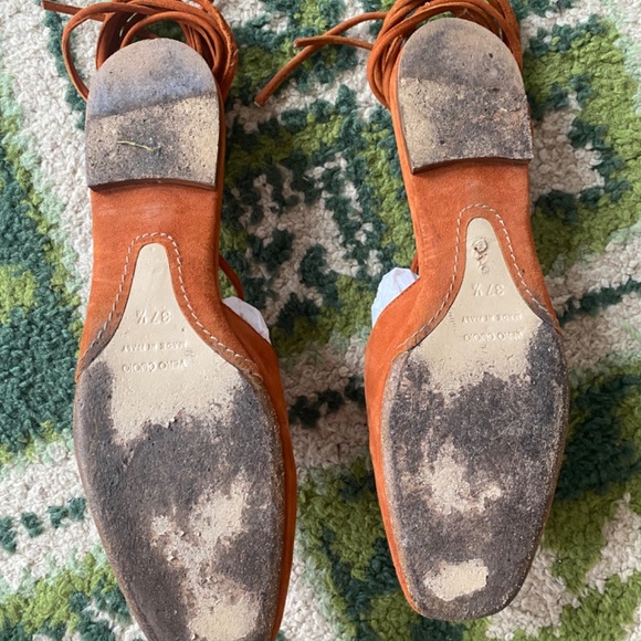 Orange Suede Creatures of Comfort Flats - Picture 3 of 4